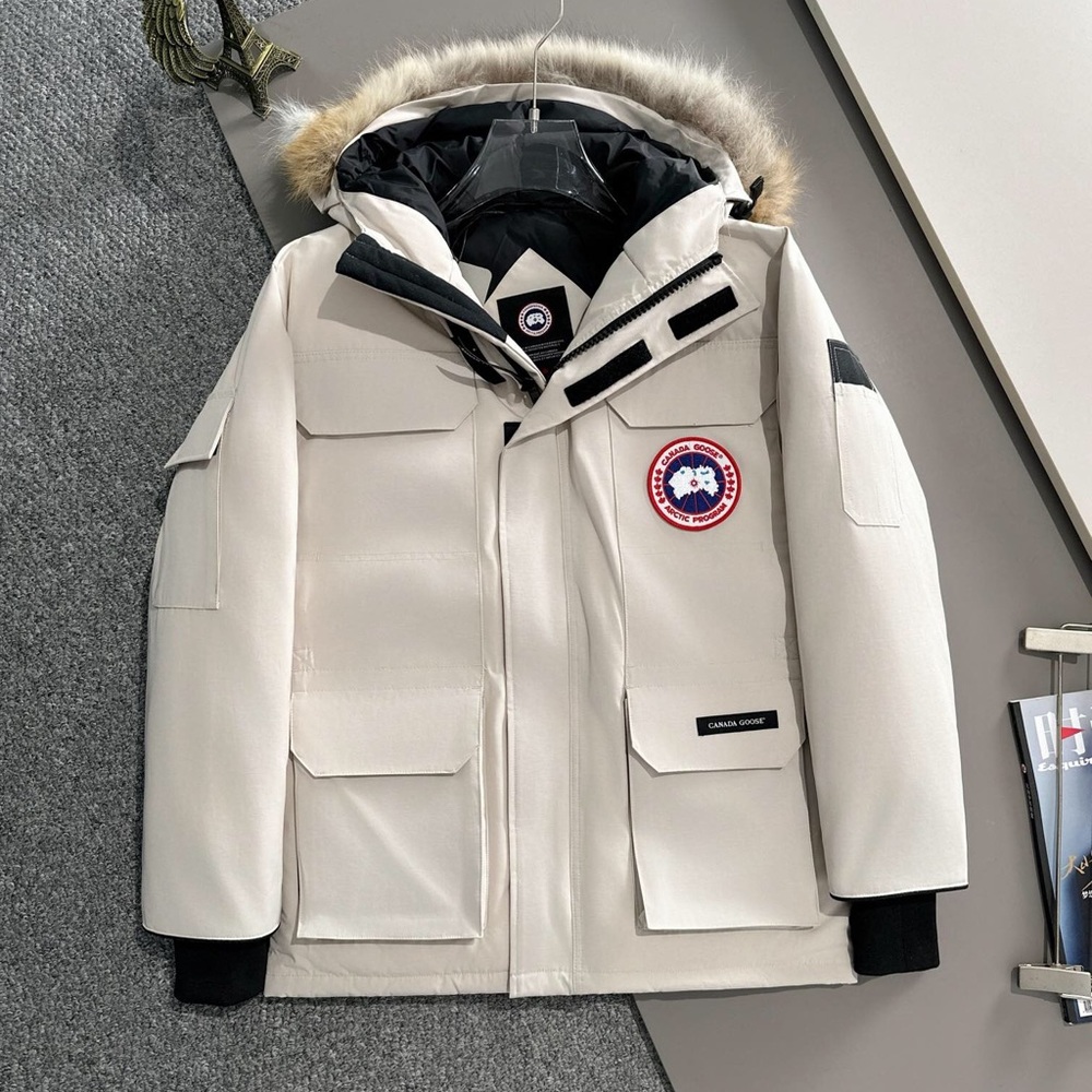 Unisex White Expedition Parka All-Terrain Protection